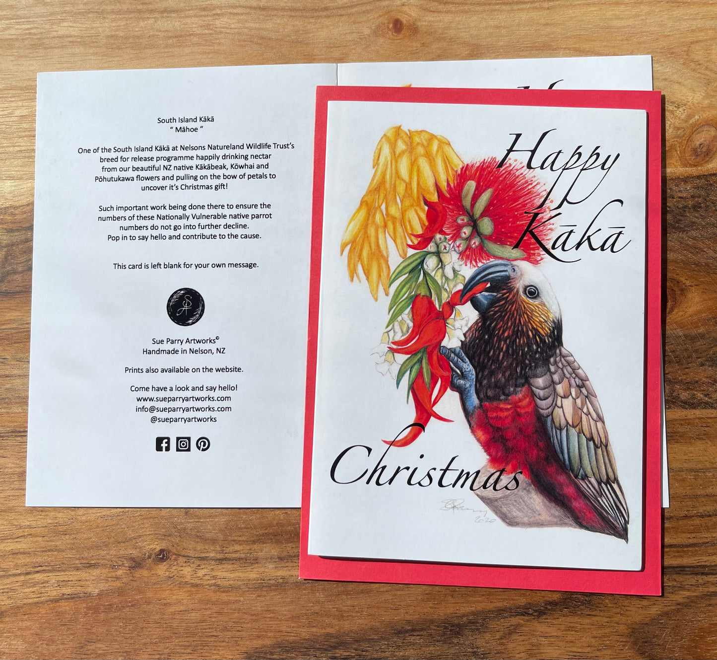 Christmas Kākā Bird Cards